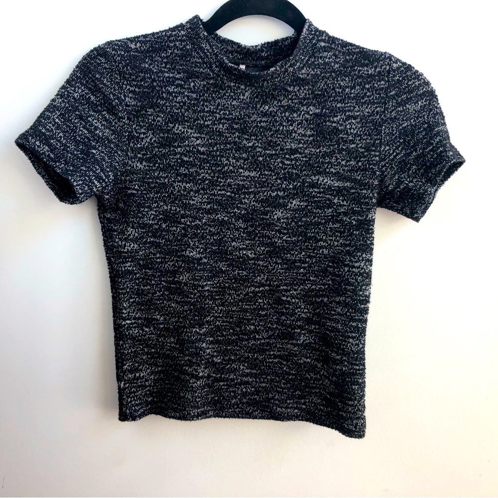 Free People knit mock neck crop top